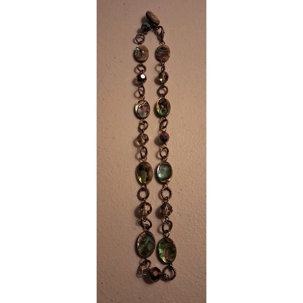 Abalone Necklace With Beads Vintage